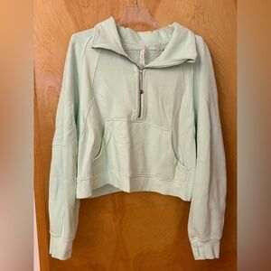 Lululemon Mint Green Scuba Half-Zip Hoodie